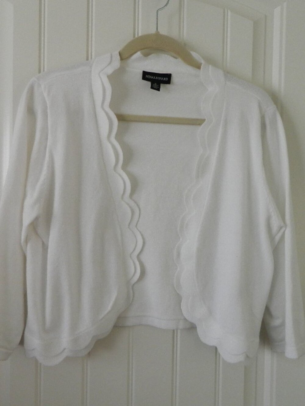 Women's Nina Leonard Scallop Trim Bolero - XL